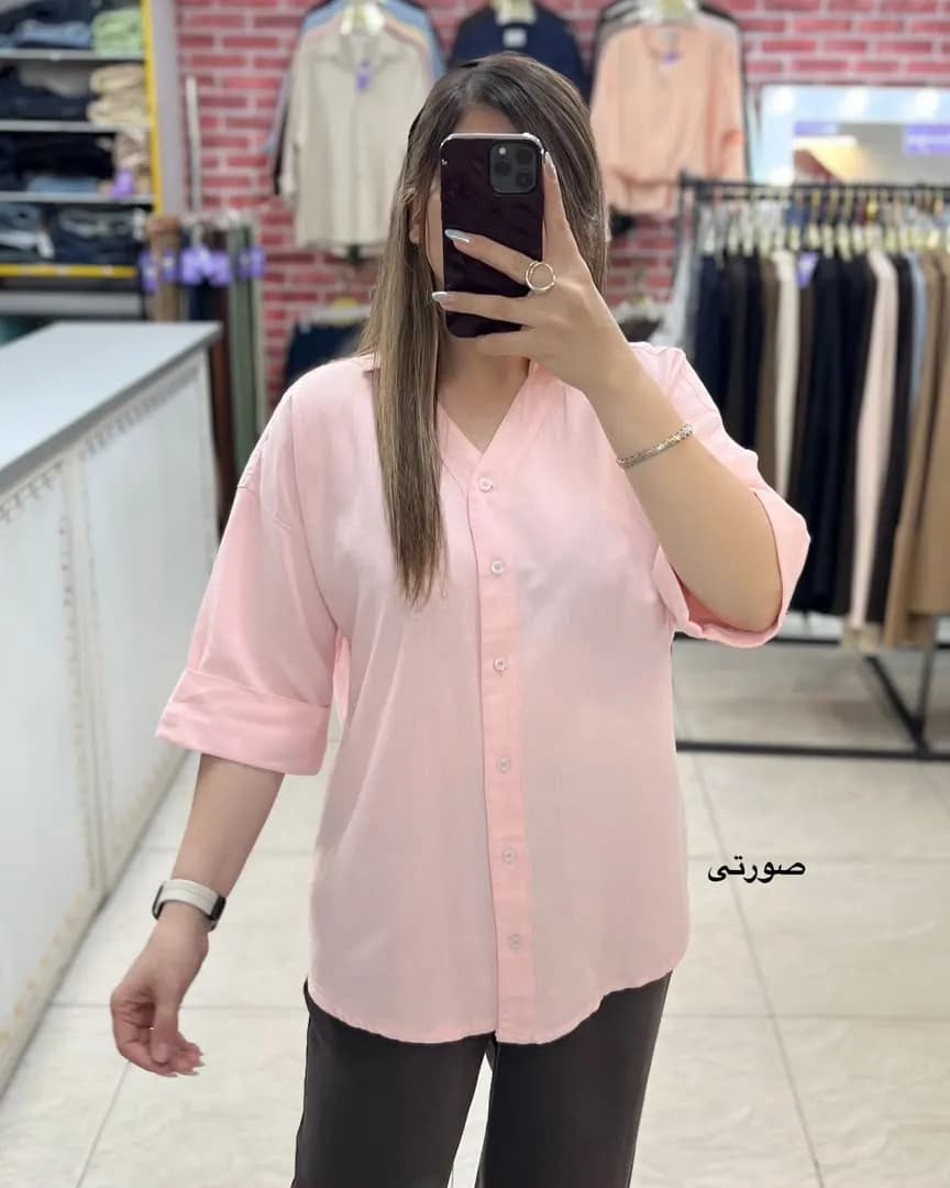 شومیز لینن مدل صحرا